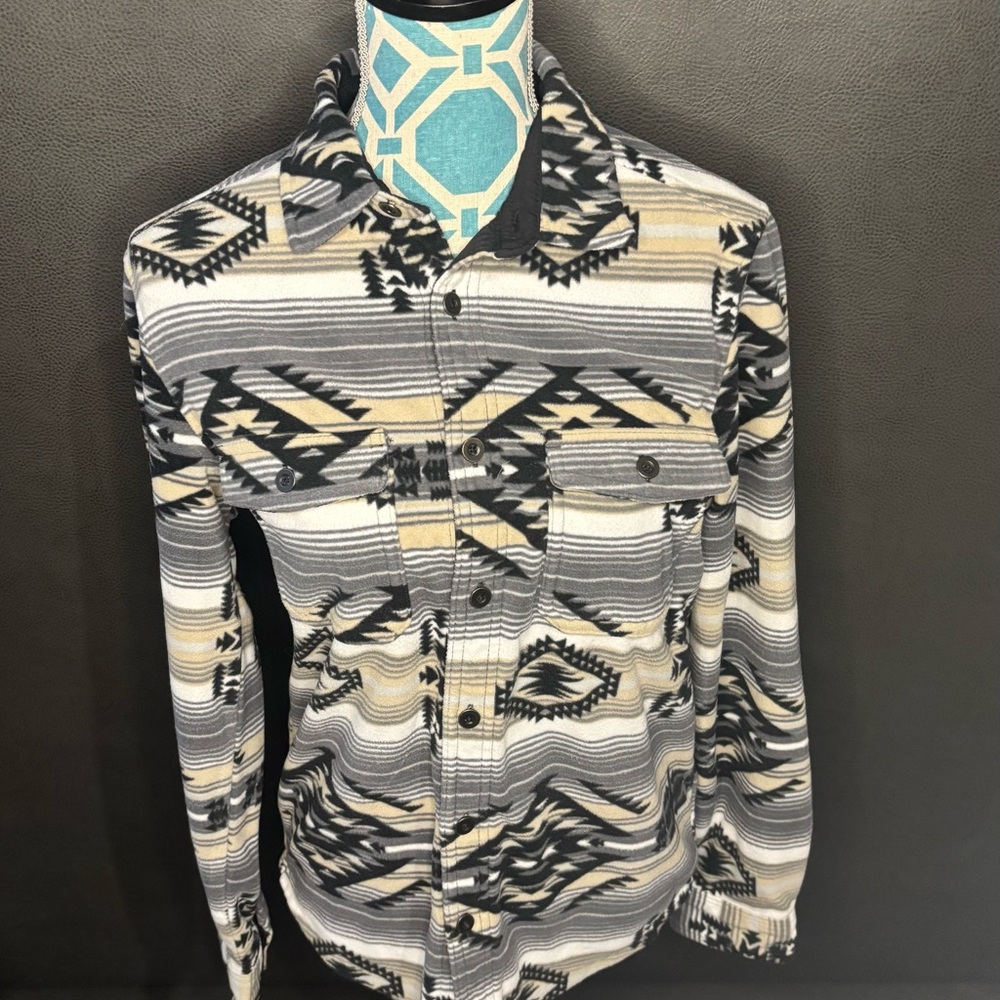 George Men’s Small Aztec Southwest Fleece Button Shirt Jacket S 34-36